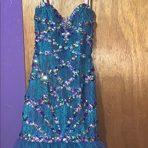 Mermaid Sequin Prom Dress